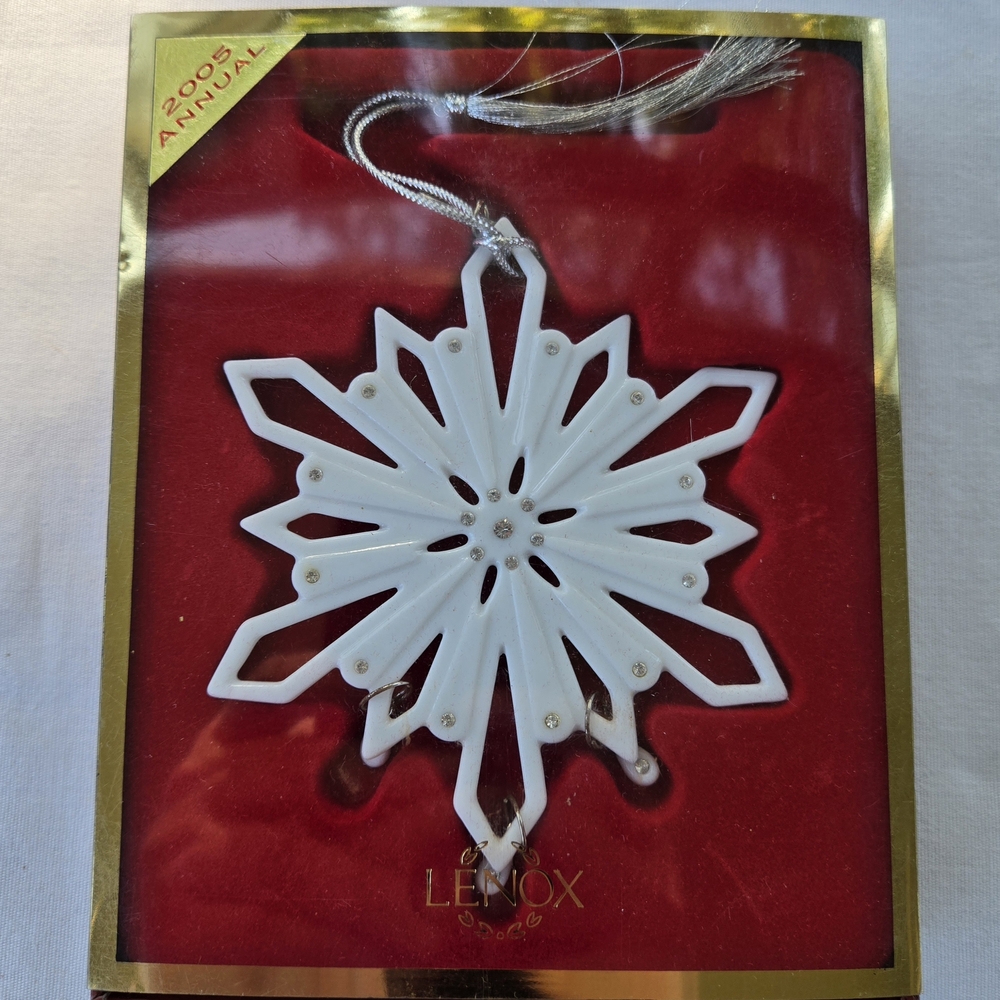 Lenox White Snowflake Ornament